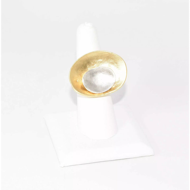 Two Tones Oval Ring