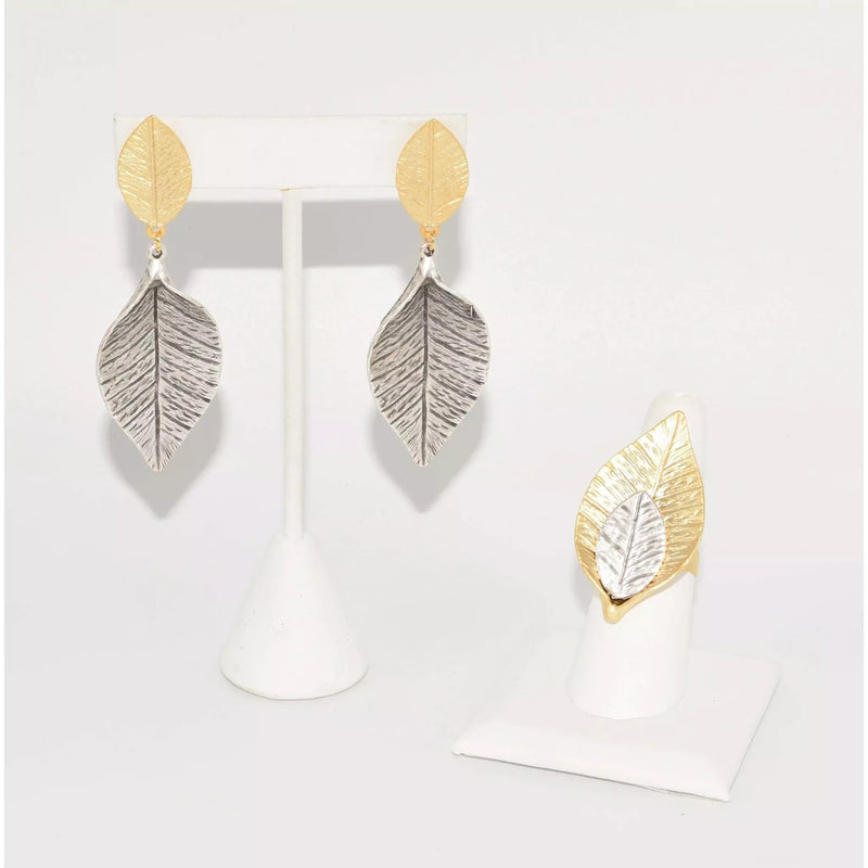 Matte Leaf Earrings
