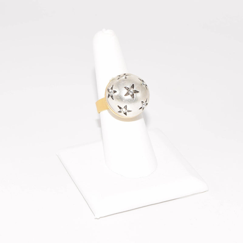 Stars Ball Two Tones Ring