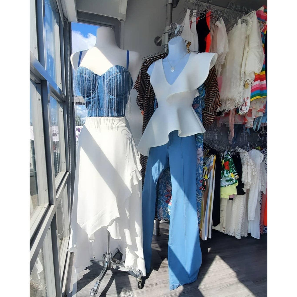 White Ruffles Maxi Skirt