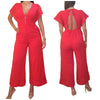 Red Open Back Jumpsuit