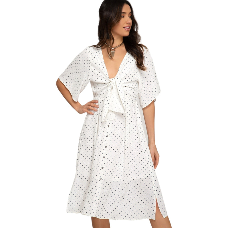 White Polka Dots Dress