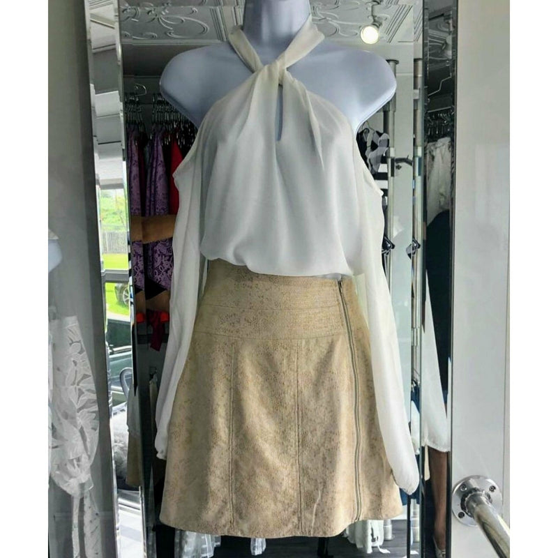 Asymmetrical Waist Phyton Skirt