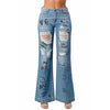 Graffiti Wide Leg Jeans