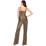 Metallic Front Bow Jumpsuit