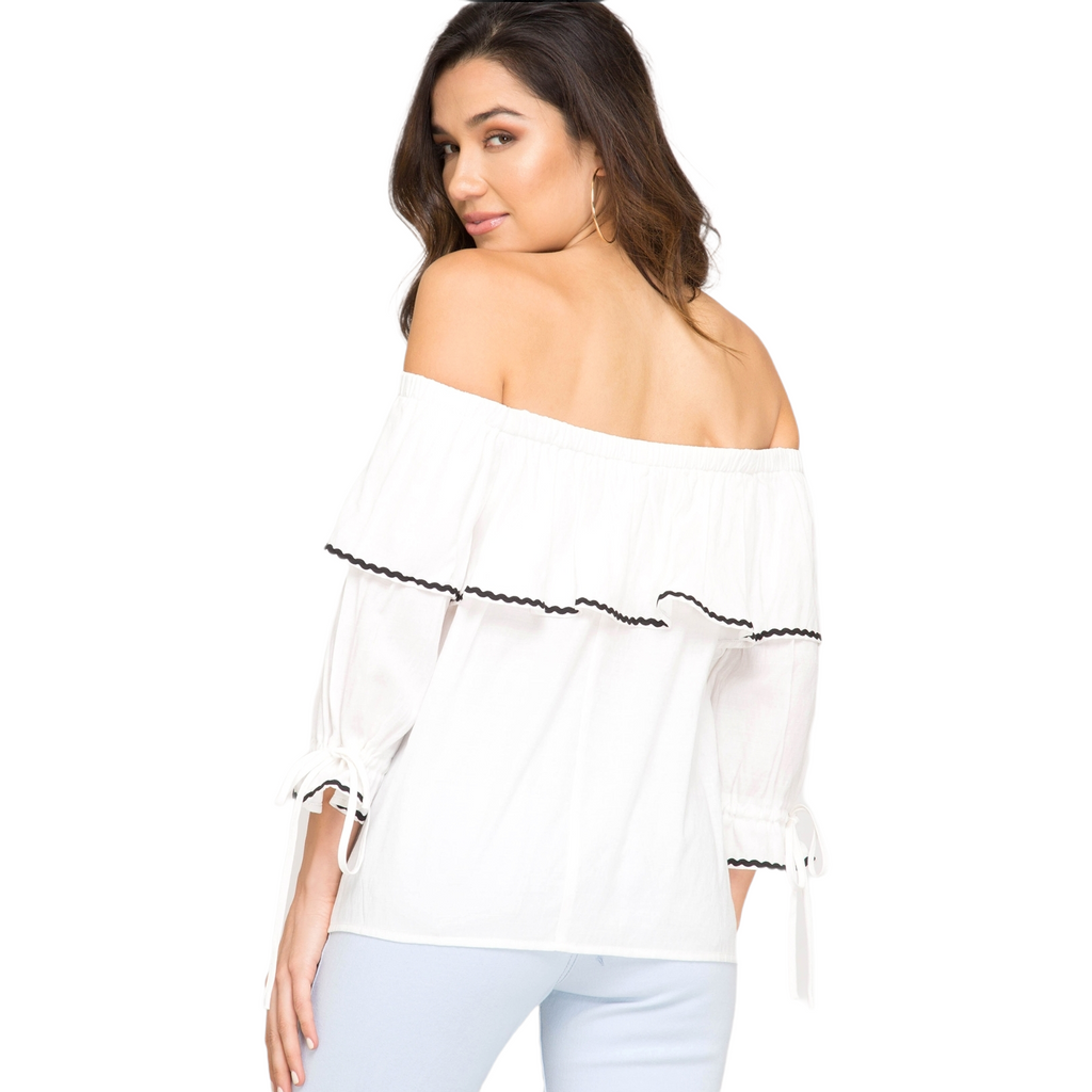 White Offshoulder Top