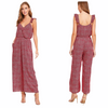 Cherry Crossed Front Jumpsuit