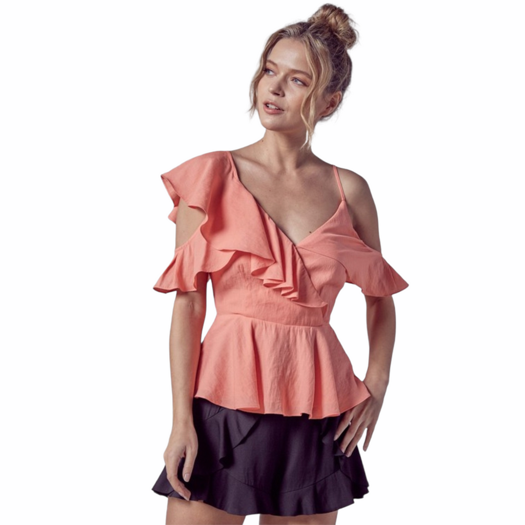 Peach Ruffles Top