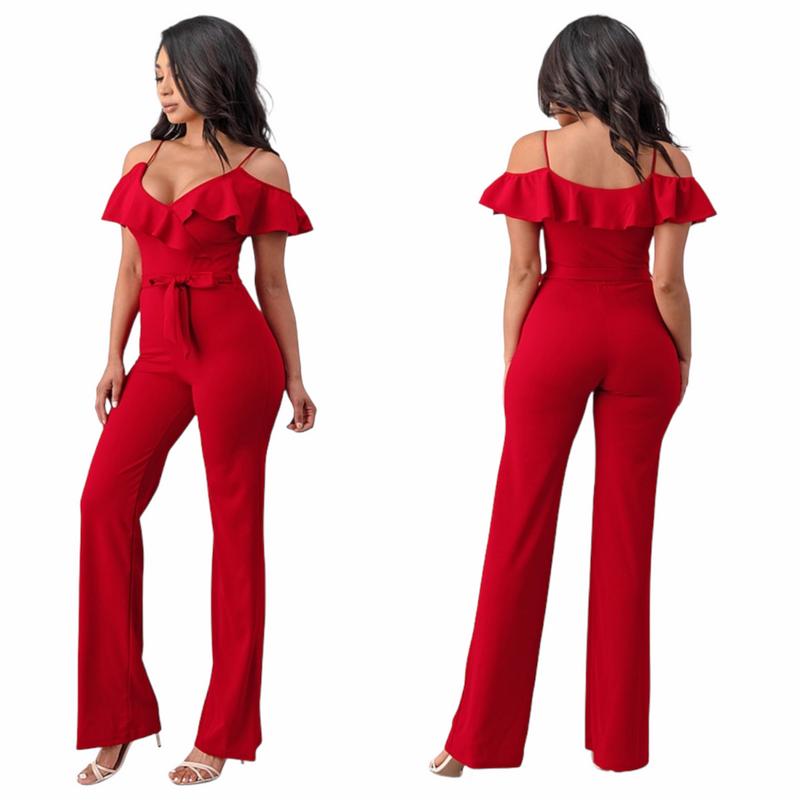 Red Ruffles Jumpsuit