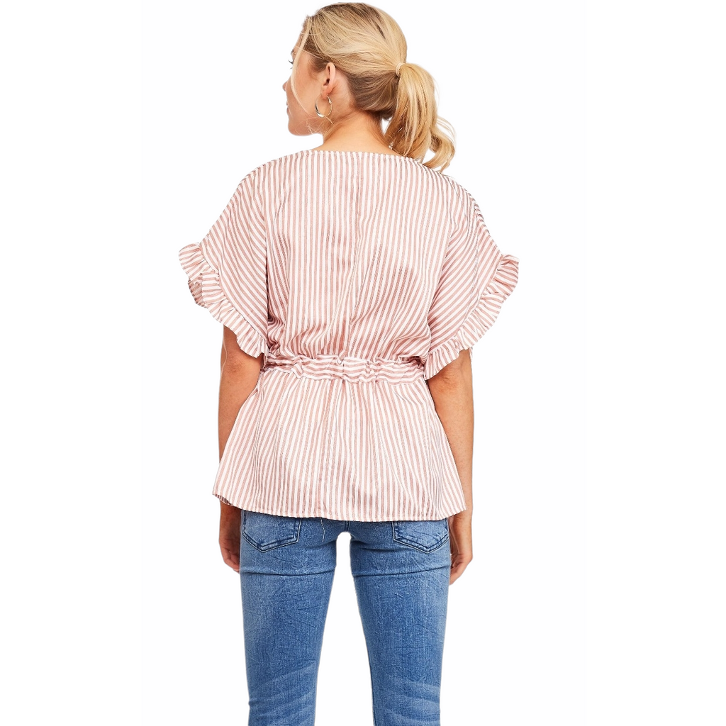 Waist Tie Ruffled Top