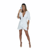 White Ruffles Wrap Dress