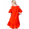 Ruffles Red Dress