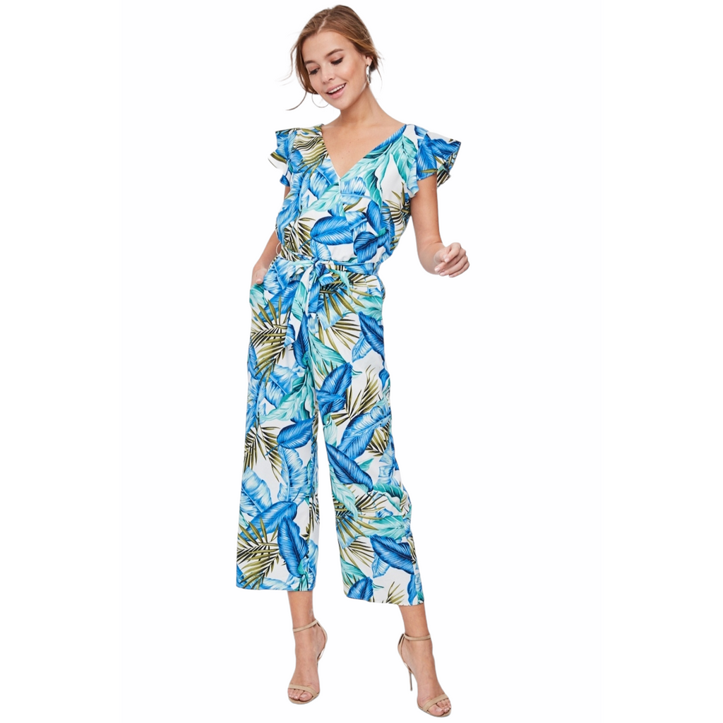 Tropical Print Jumpsuit