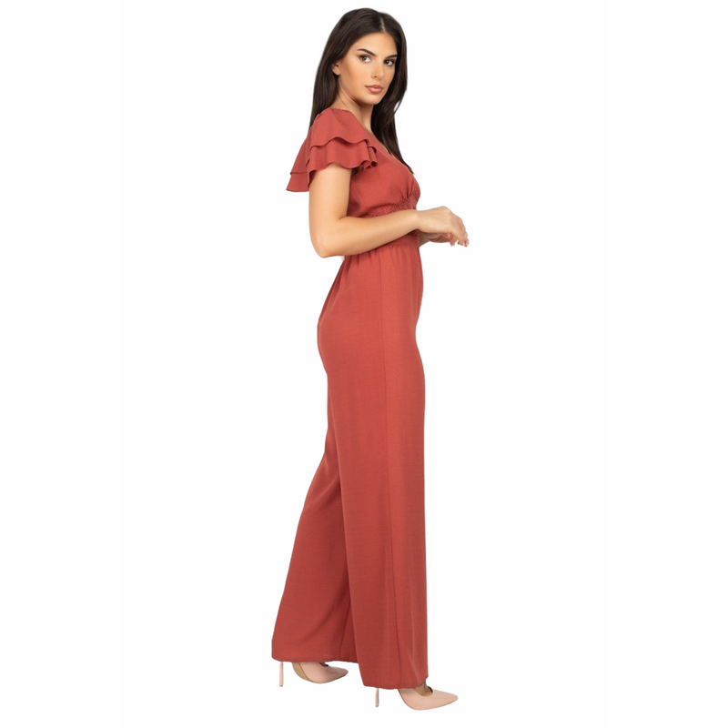 Marsala Lace Jumpsuit