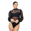 Black Crochet Blodysuit