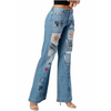 Graffiti Wide Leg Jeans