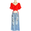 Graffiti Wide Leg Jeans