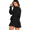 Black Pleated Romper