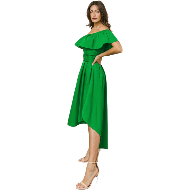 Green Hi-Lo Dress