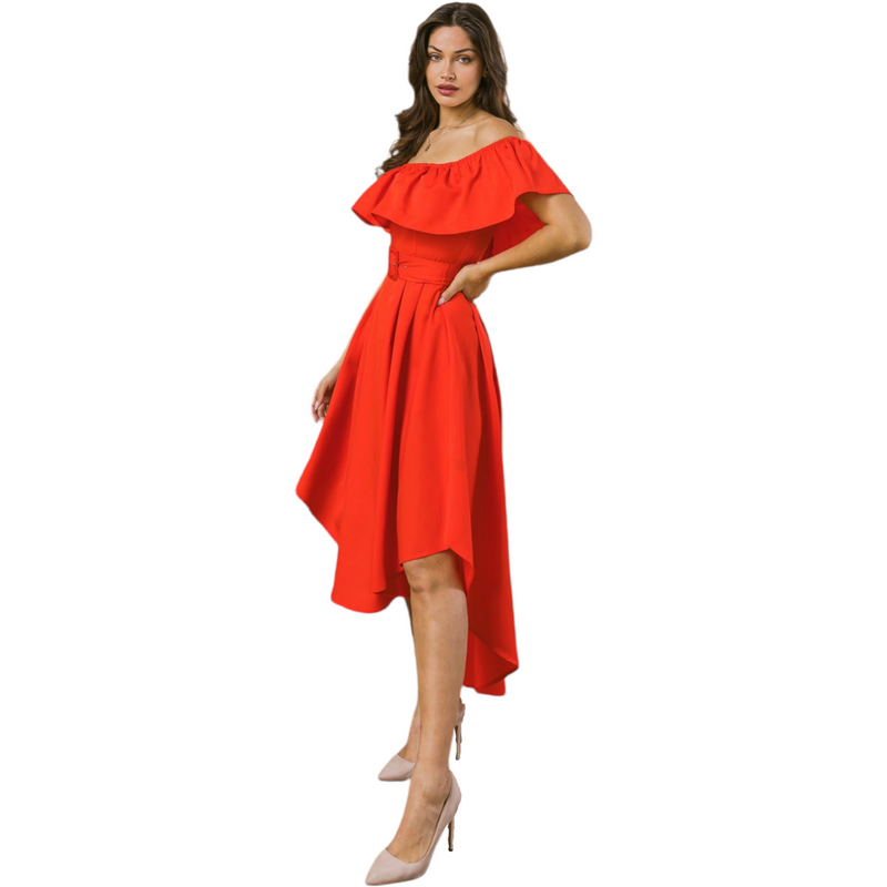 Red Hi-Lo Dress