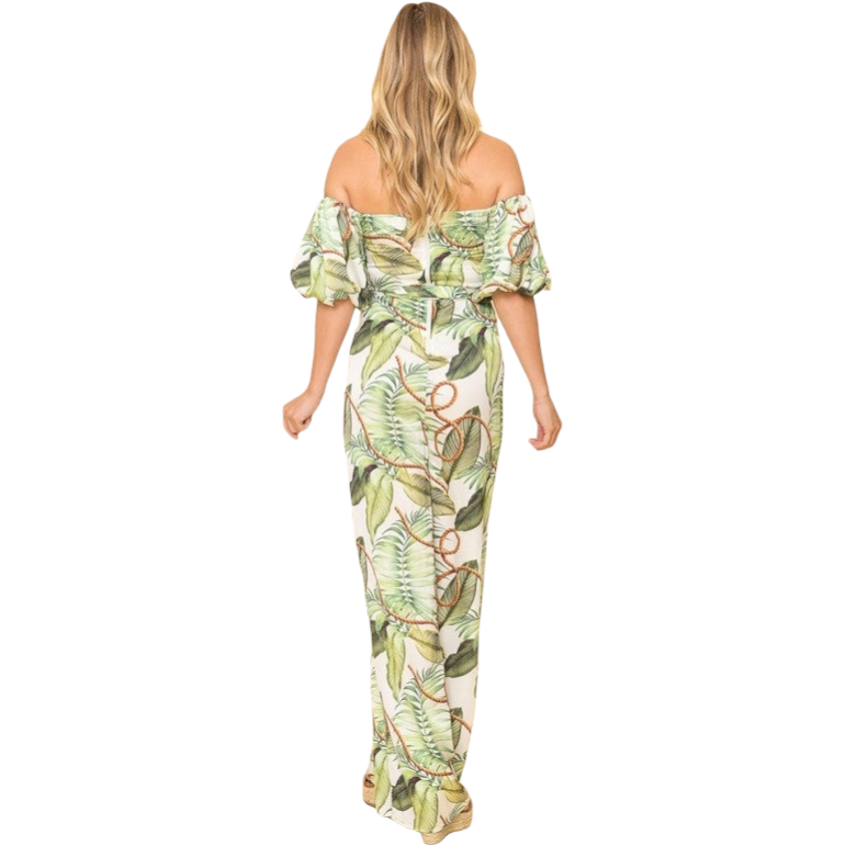 Leaf Rope Print Jumpsuit