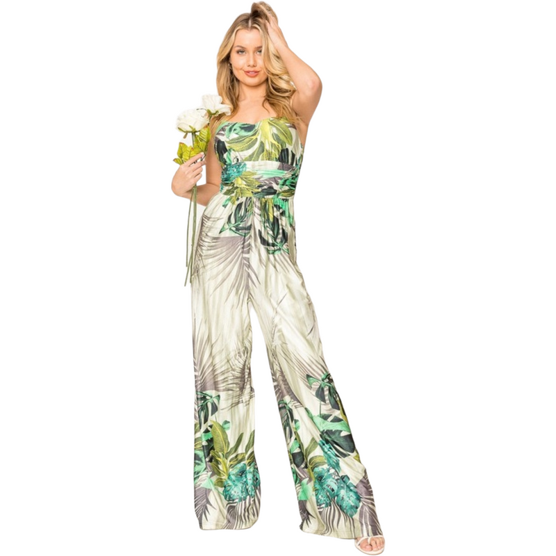 Palm Print Jumpsuit