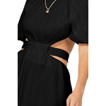 Cut Out Midi Dress Black