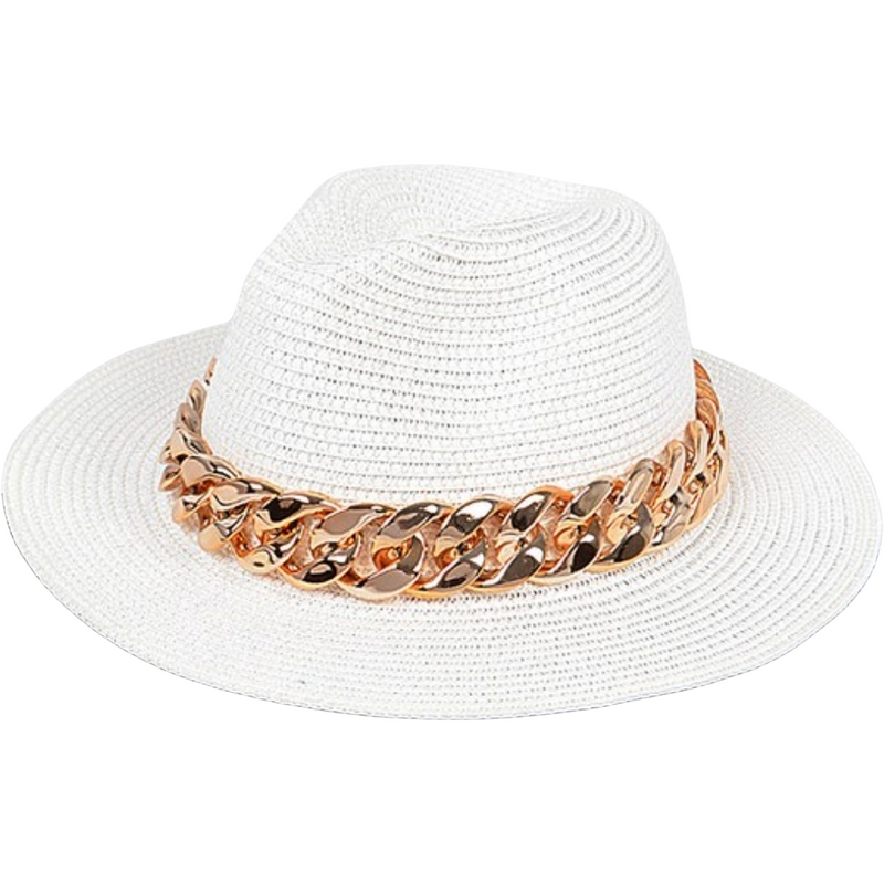 Gold Chain Fedora Hat