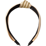 Zipper Raffia Headband