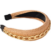 Gold Chain Raffia Headband