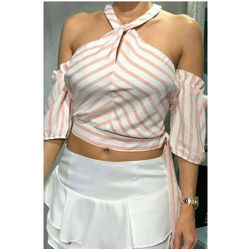 Stripes Coral Top
