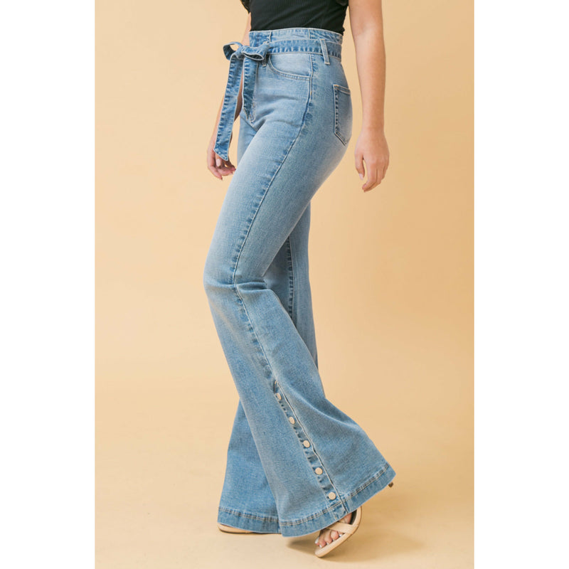 Button High Waist Jeans